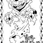 Scary Halloween Pumpkin Coloring Pages Team Colors