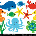 Sea Animal Clipart Under The Sea Baby Sea Creatures Clip Etsy