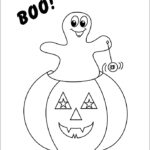 Smarty Pants Fun Printables Halloween Ghost And Pumpkin Coloring Page