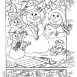 Snowman Hidden Picture Puzzle For Christmas Hidden Pictures Hidden