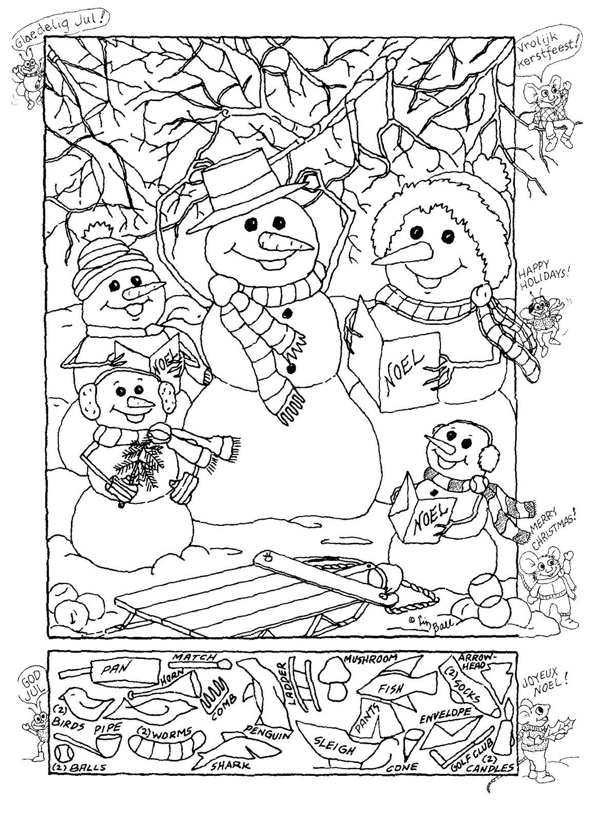 Hidden Picture Printable Christmas