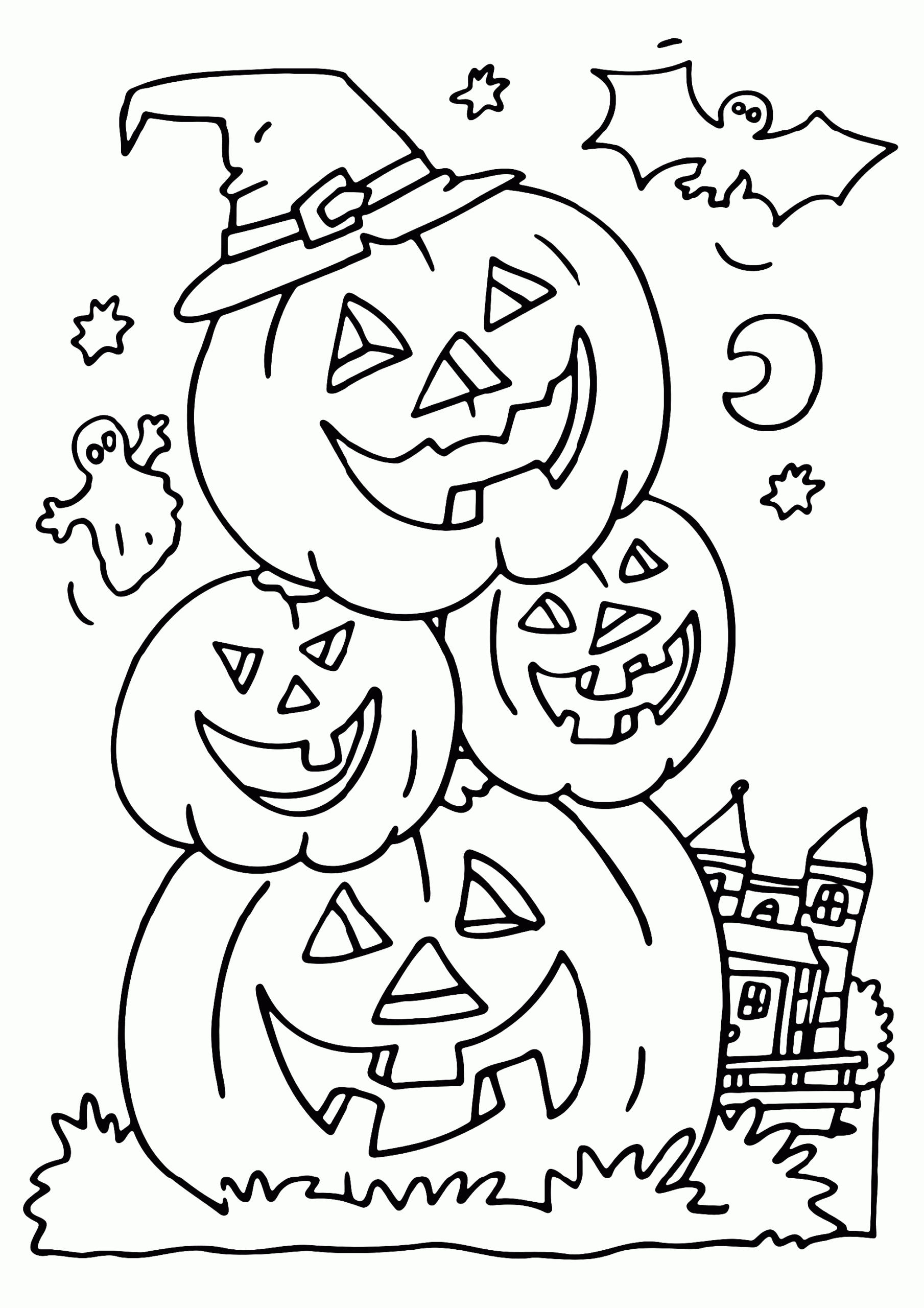 Spooky Cute Halloween Coloring Pages Kids Adults Printcolorcraft