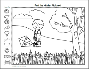 Spring Hidden Picture Worksheets Mamas Learning Corner