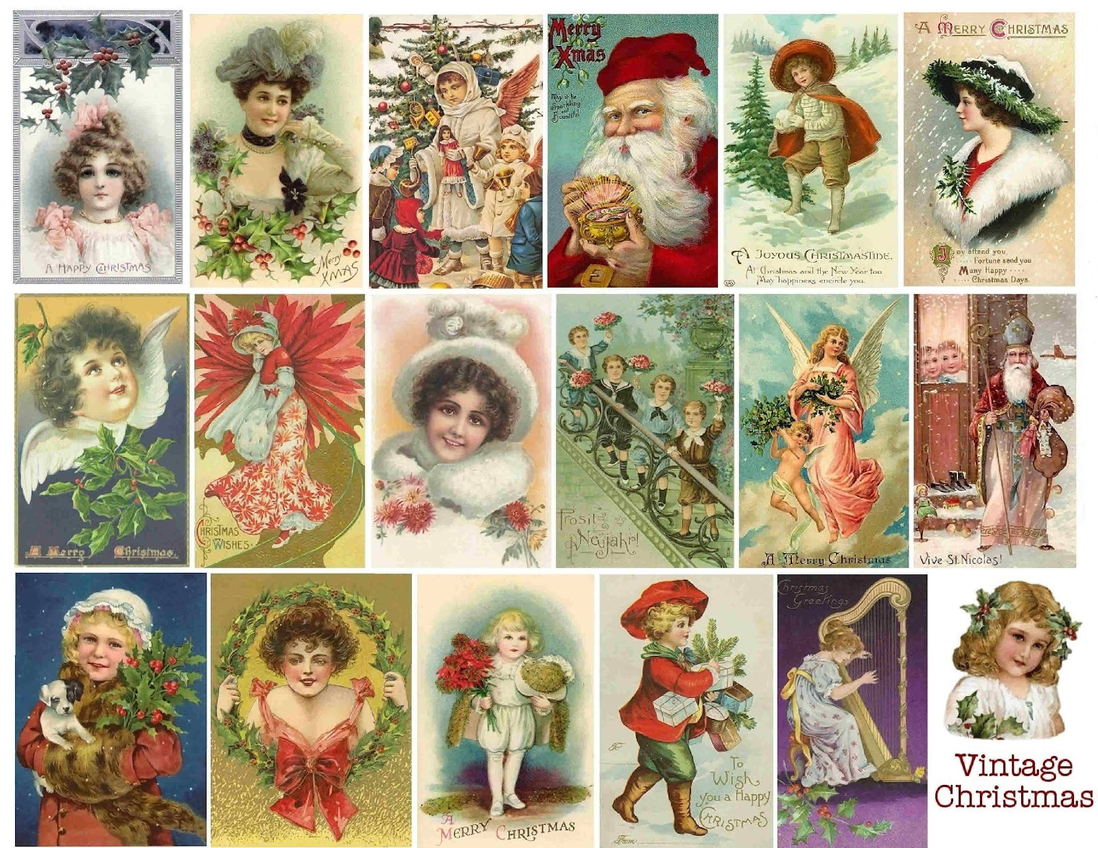 Vintage Christmas Pictures Printable