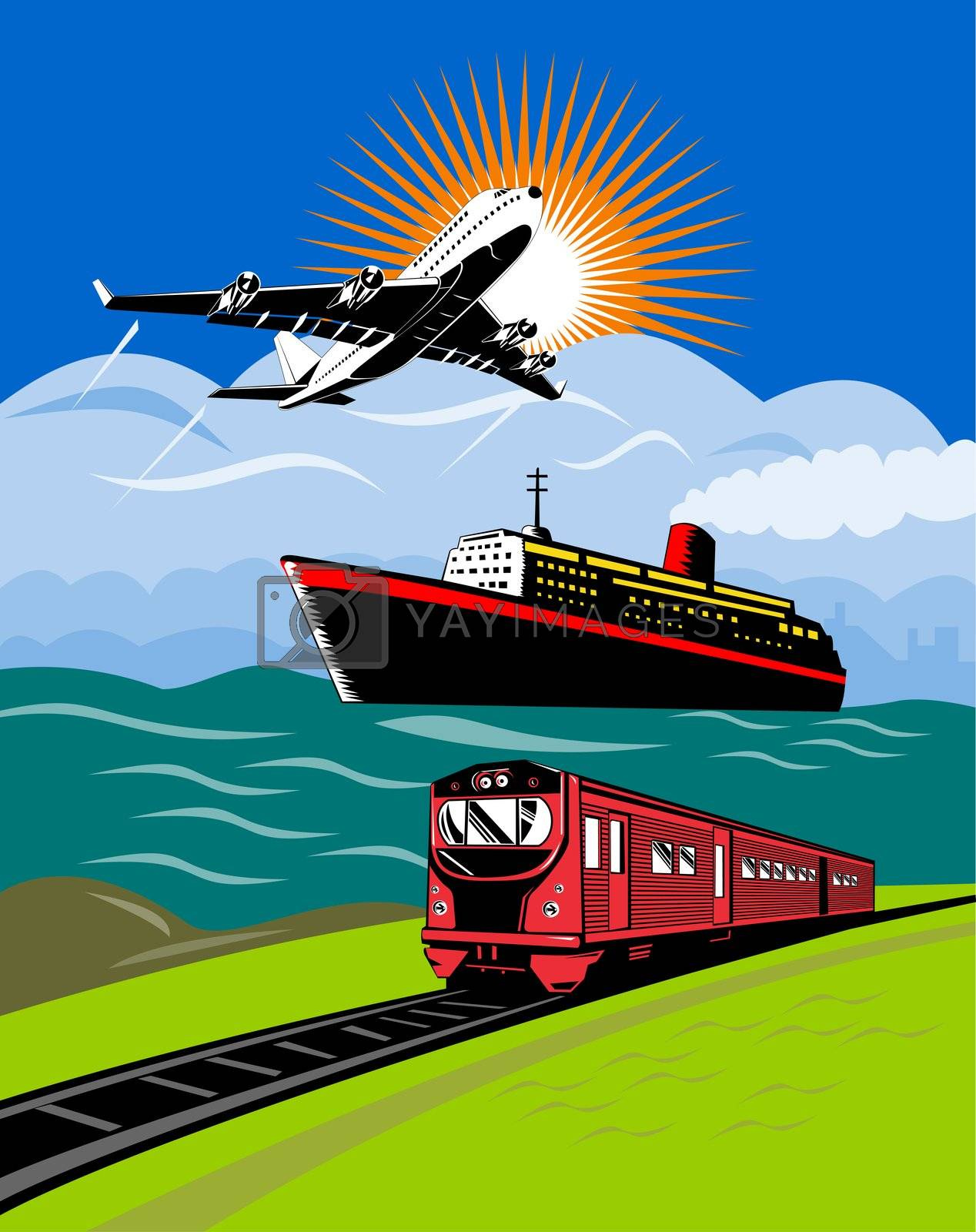 Printable Pictures Of Airplane Train Boat