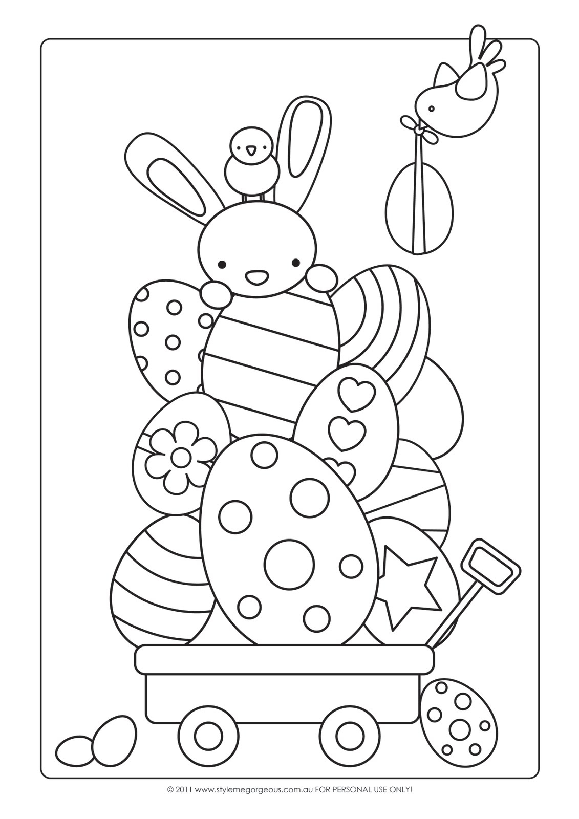 Style Me Gorgeous FREE Easter Colour in Page