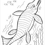Swimming Dinosaurs Coloring Page ColoringBay