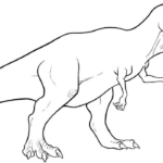 T Rex Coloring Page Coloring Book