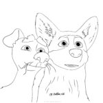 The Queen S Corgi Coloring Pages Dog Coloring Pages