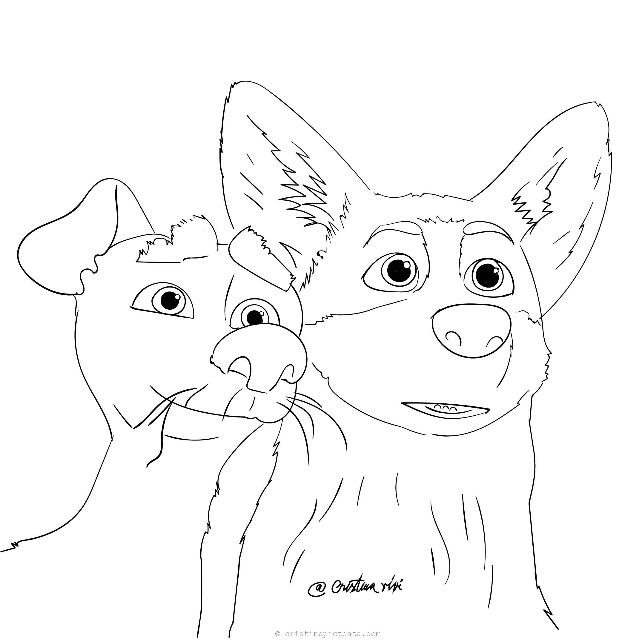 The Queen s Corgi Coloring Pages Dog Coloring Pages