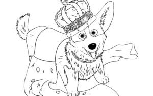 The Queen s Corgi Coloring Pages Dog Coloring Pages