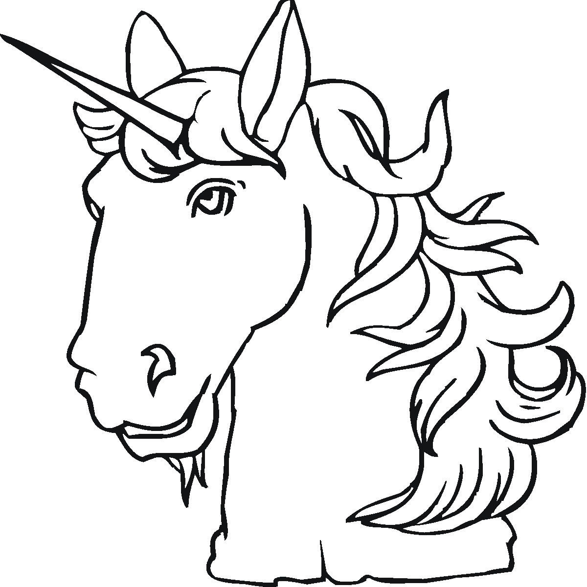 Printable Unicorn Pictures For Kids To Color