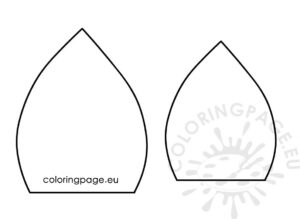 Unicorn Ear Template DIY Unicorn Ornament Coloring Page