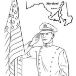 US Naval Academy In Maryland Celebrating Veterans Day Coloring Page