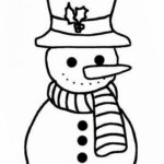 Winter Coloring Simple Snowman Coloring Pages For Kids Free Snowman