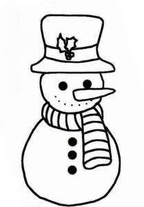 Winter Coloring Simple Snowman Coloring Pages For Kids Free Snowman