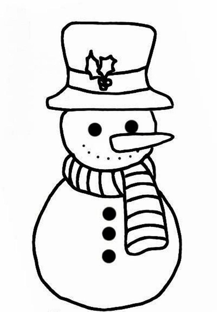 Coloring Picture Of A Snowman Printable