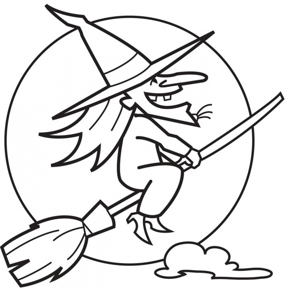 Witch Coloring Pages Kidsuki