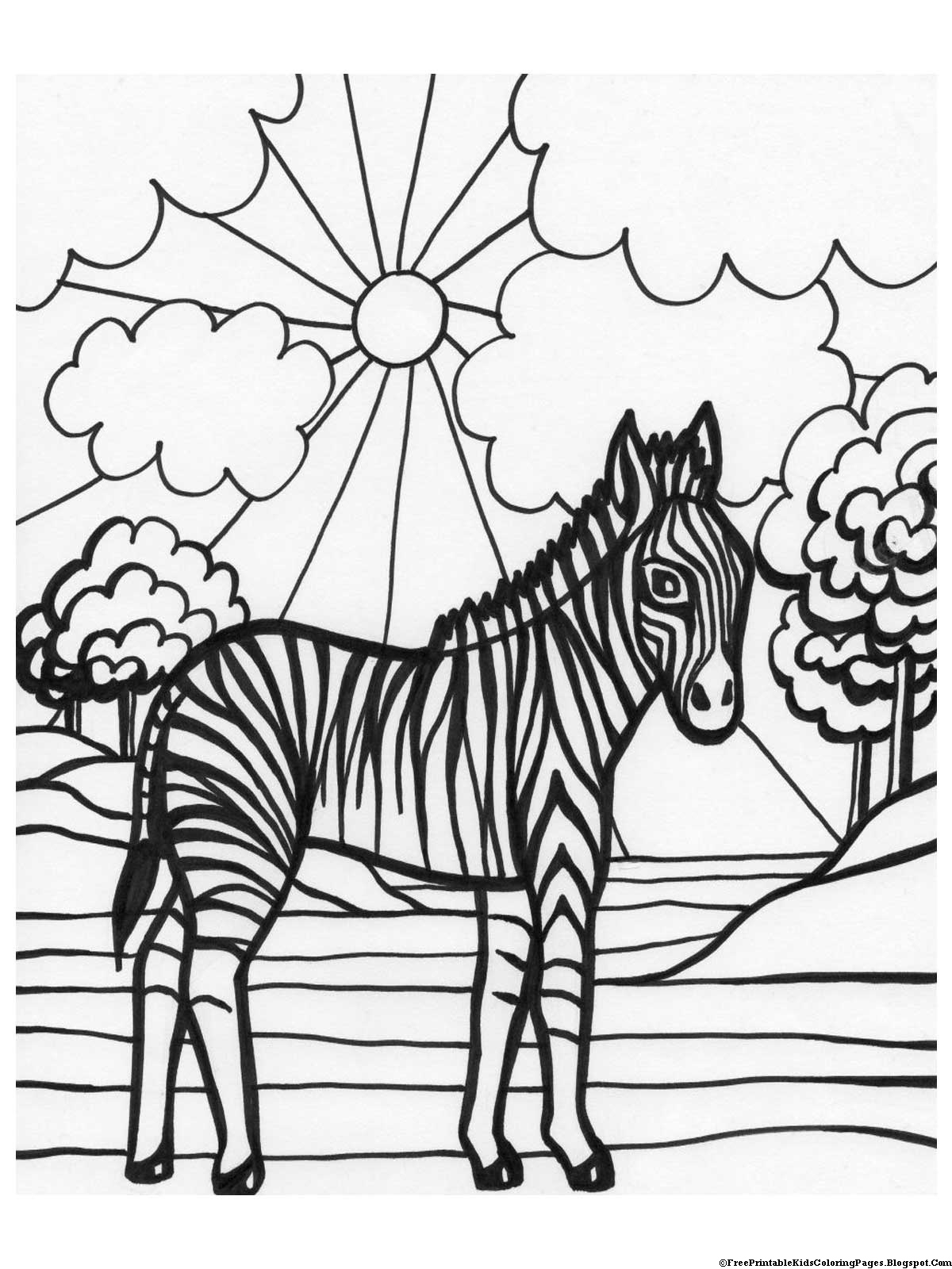 Zebra Coloring Pages Free Printable Kids Coloring Pages