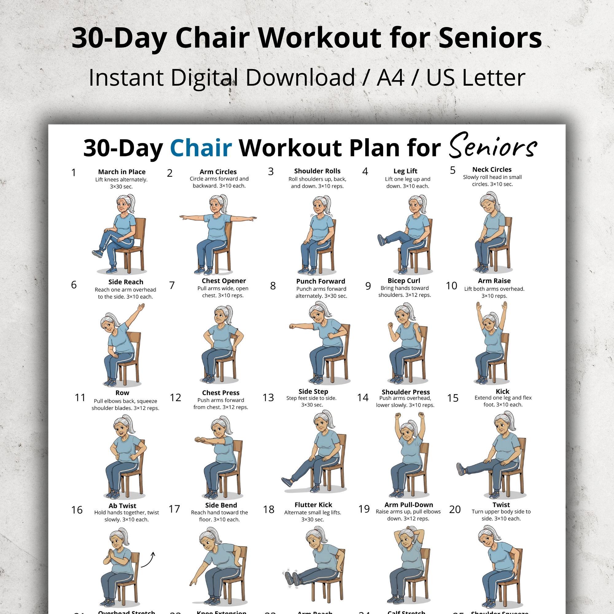 30 Day Chair Workout For Seniors Seated