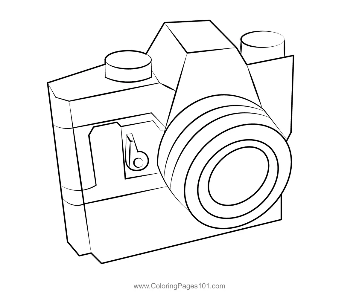 96159 Lens Camera Coloring Page 96159 Lens Camera Coloring Page