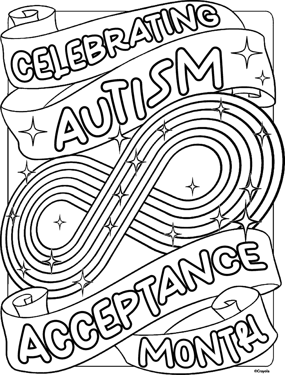 Autism Acceptance Month Coloring Page