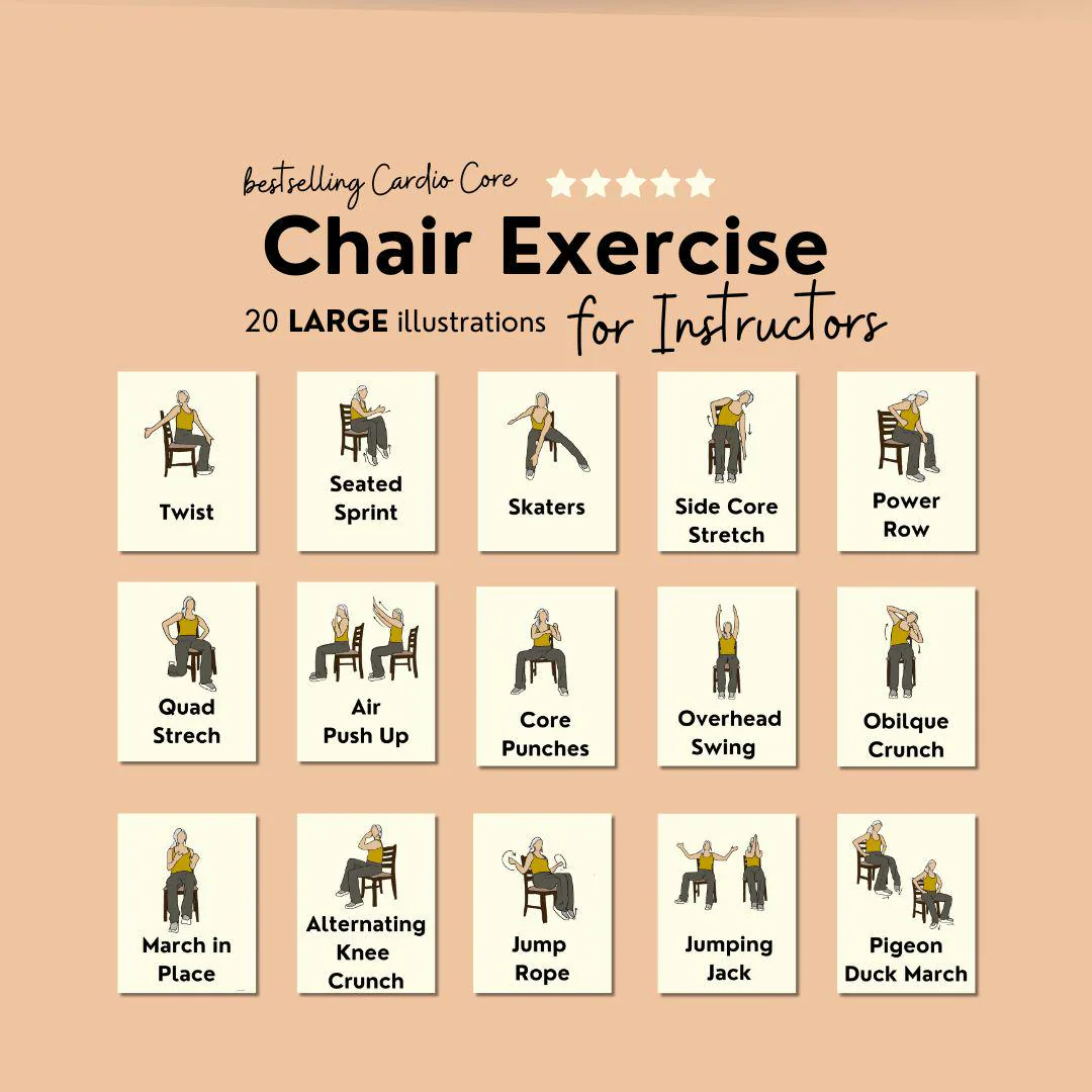 Chair Exercise Illustrations For Fitness Chair Exercise Illustrations For Fitness