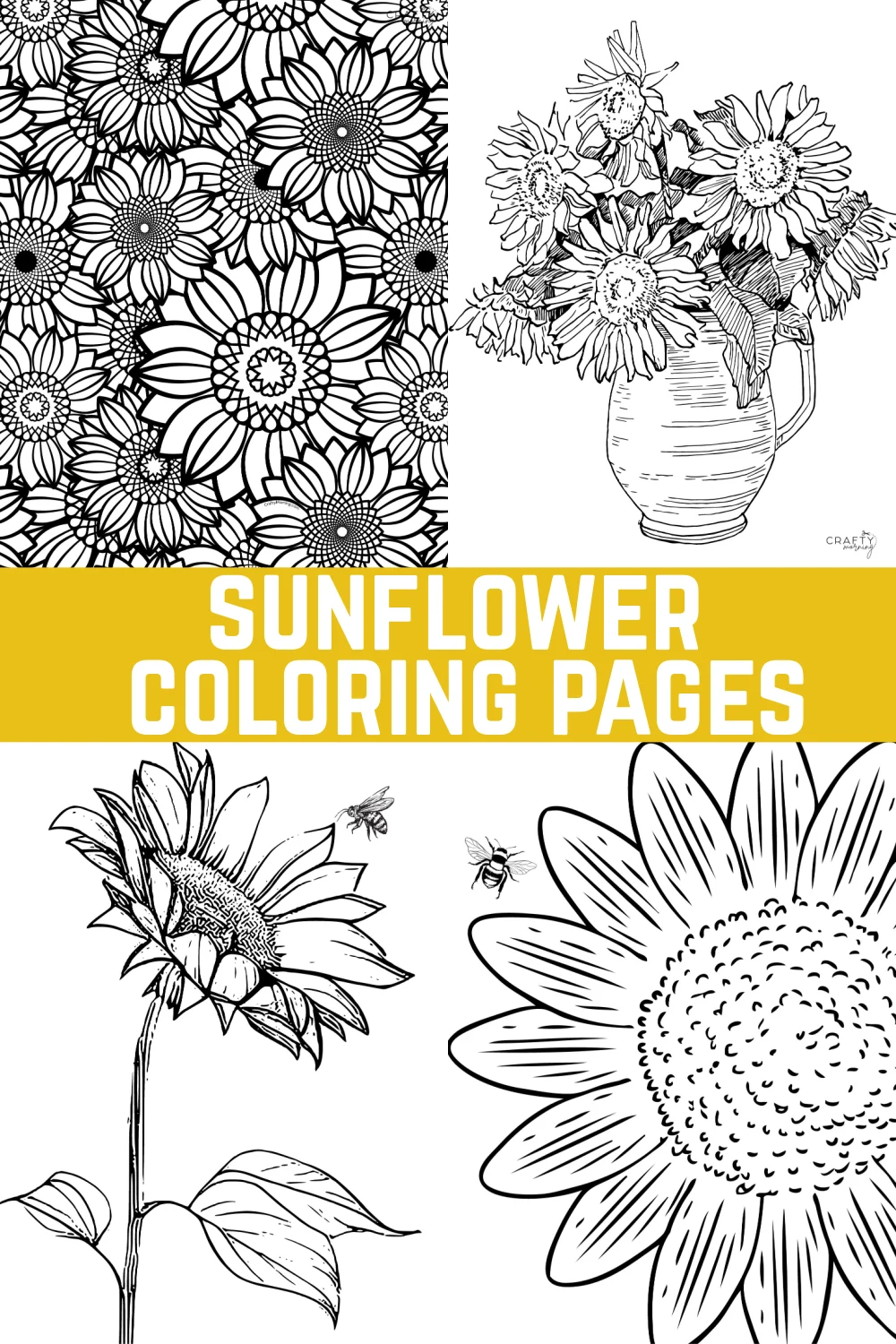 Free Printable Sunflower Coloring Pages