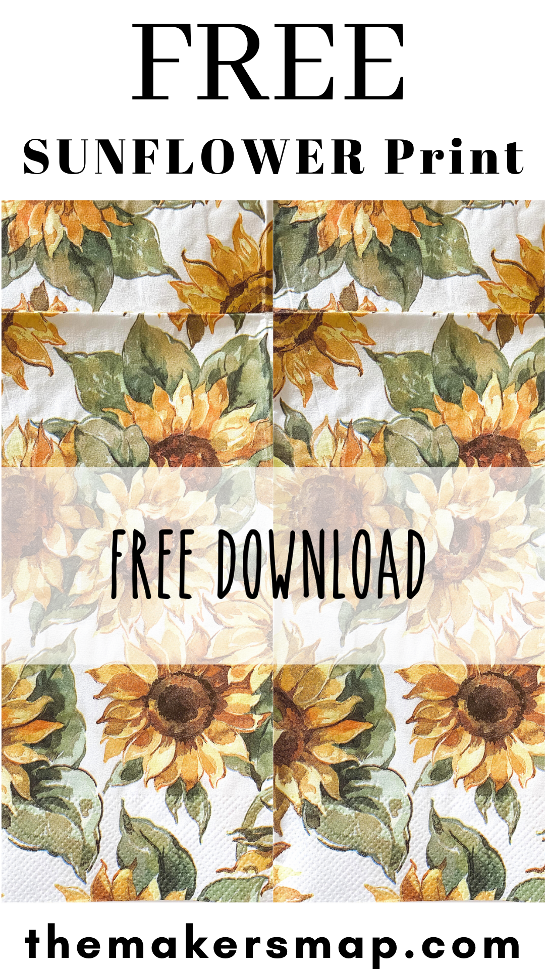 free sunflower pictures to print