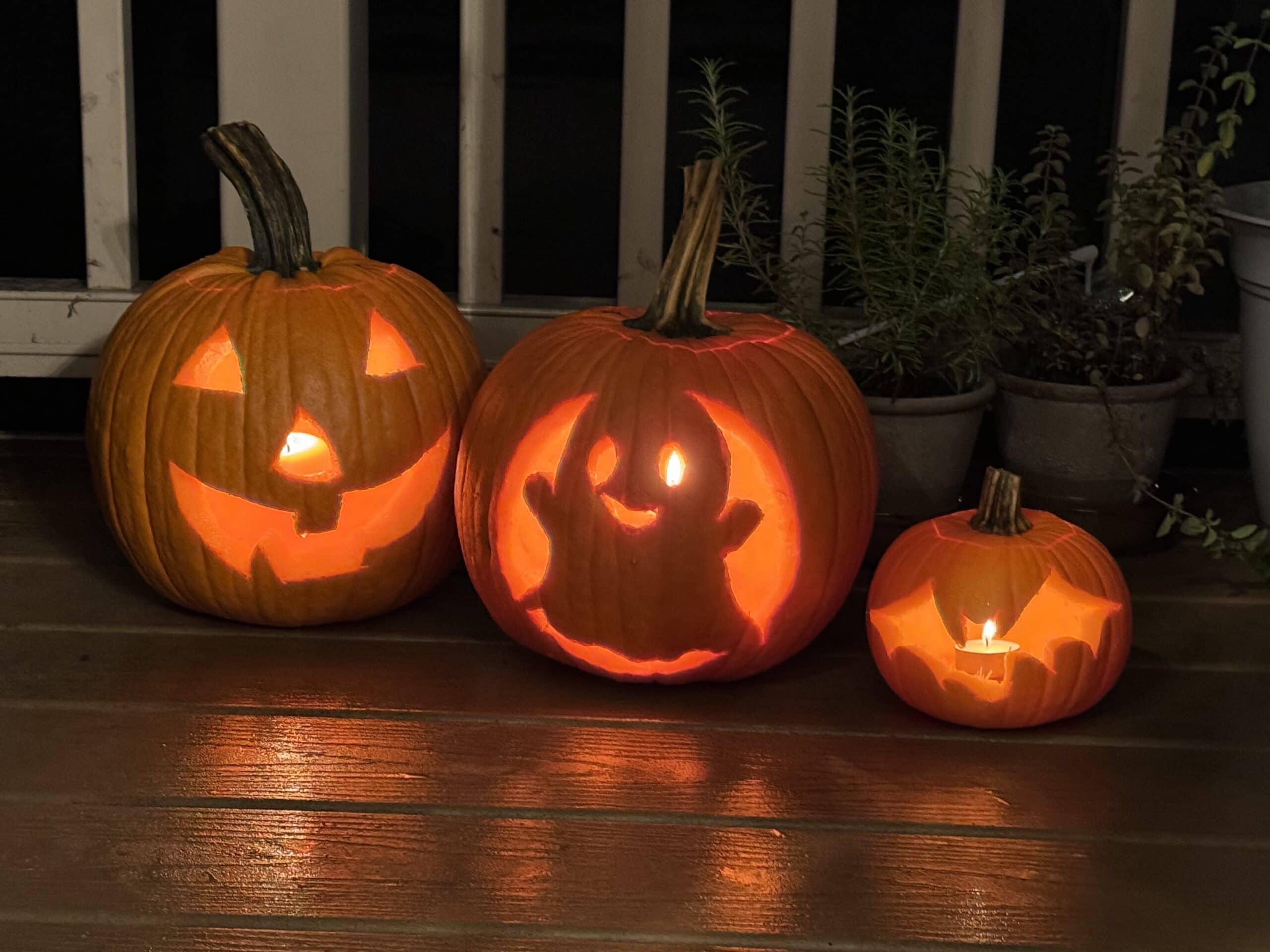 Ghost Pumpkin Carving Stencils