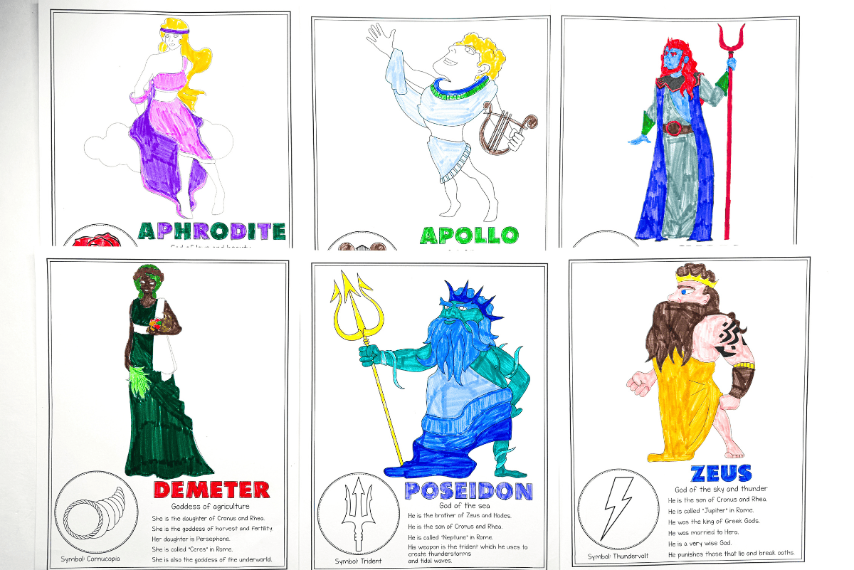 Greek Gods Coloring Pages Greek Gods Coloring Pages