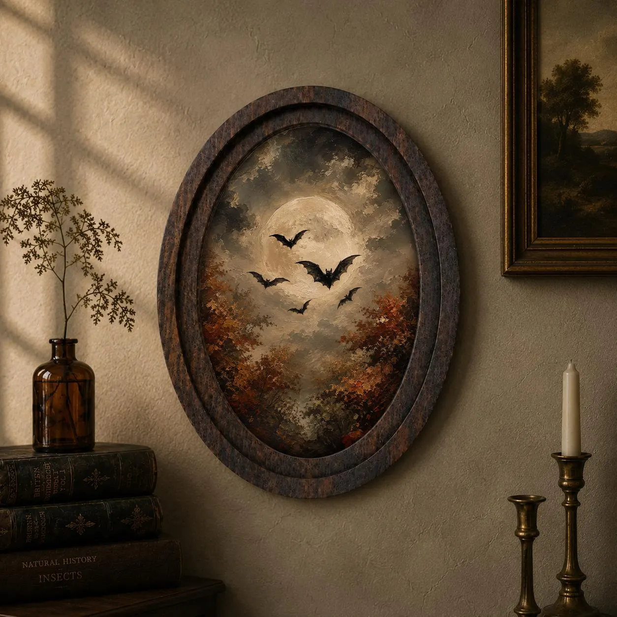 Halloween Art Print Oval Frame Halloween Art Print Oval Frame