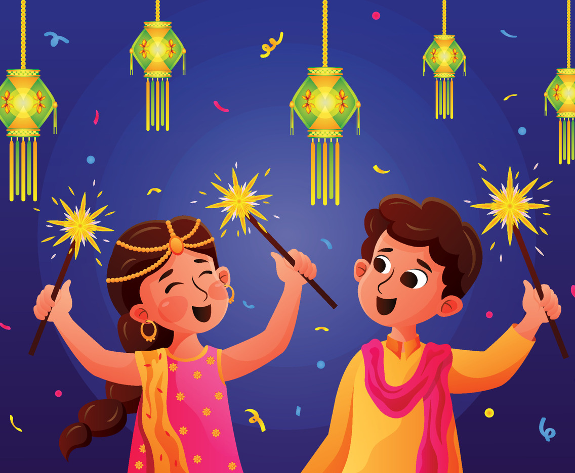 Kids Celebrating Diwali Festival 140941 Kids Celebrating Diwali Festival 140941