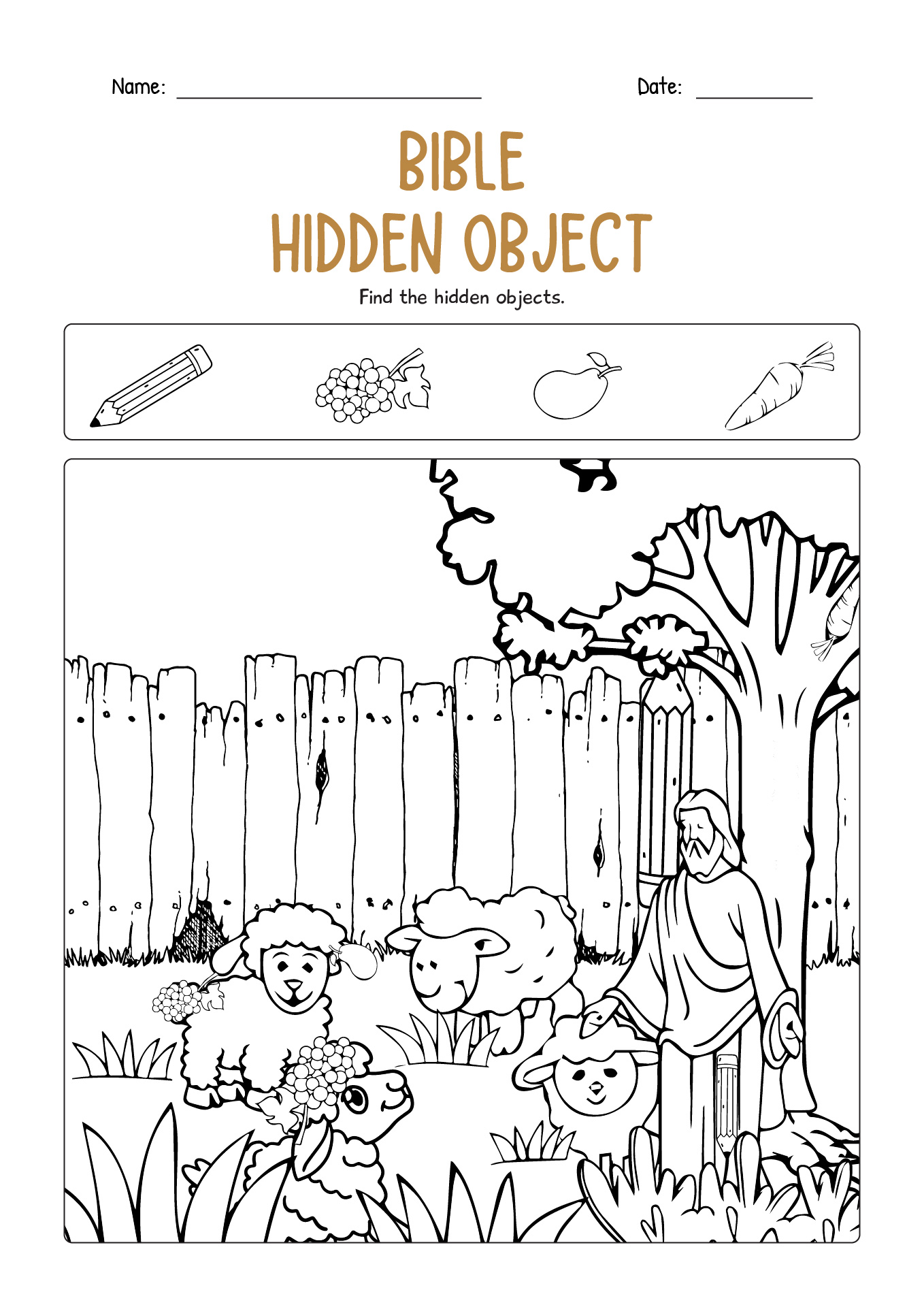 Post Bible Hidden Pictures Worksheets 344915