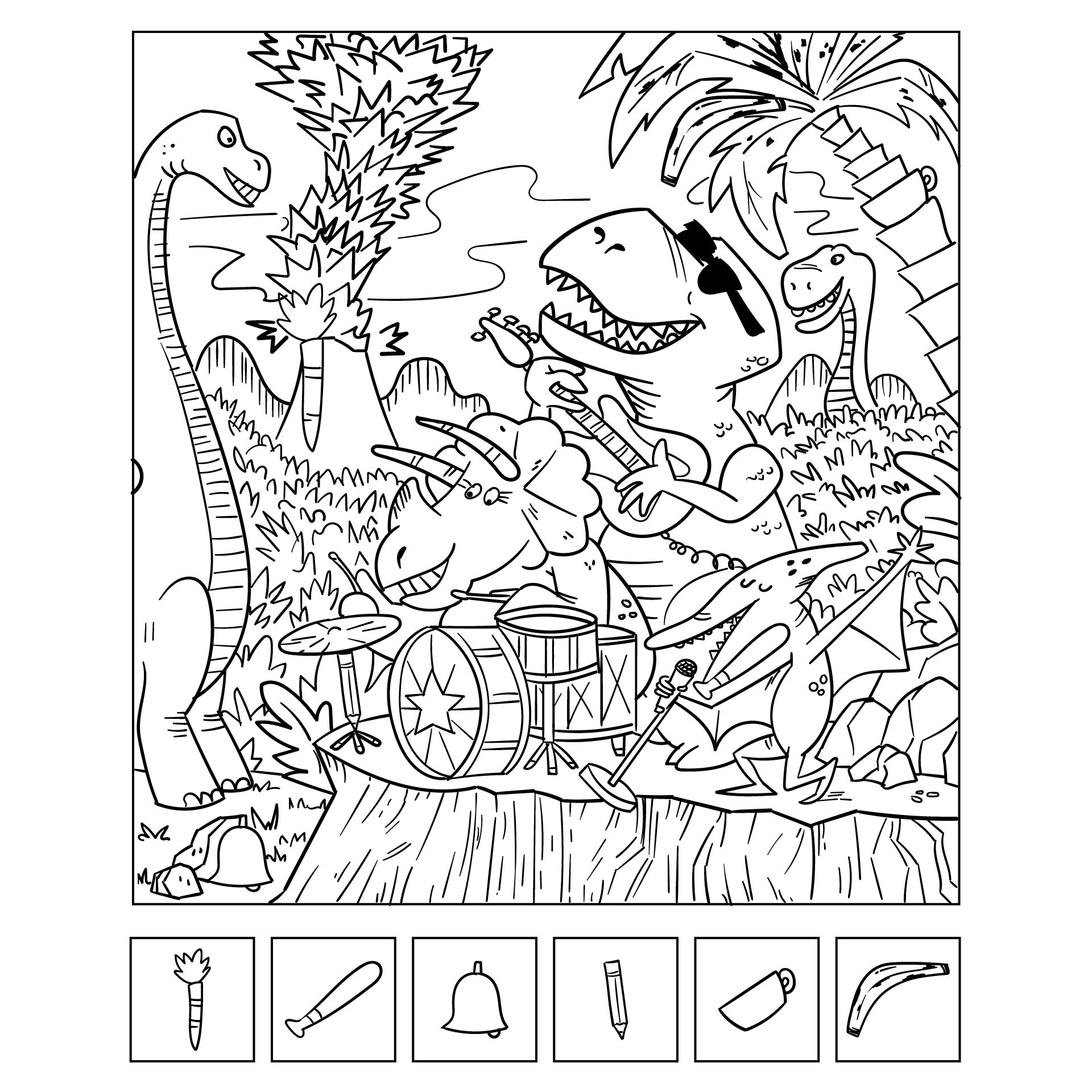 hidden pictures printable difficult