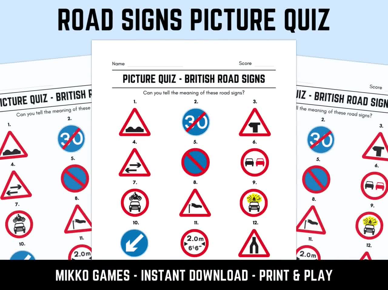 Printable British Road Signs Picture Printable British Road Signs Picture