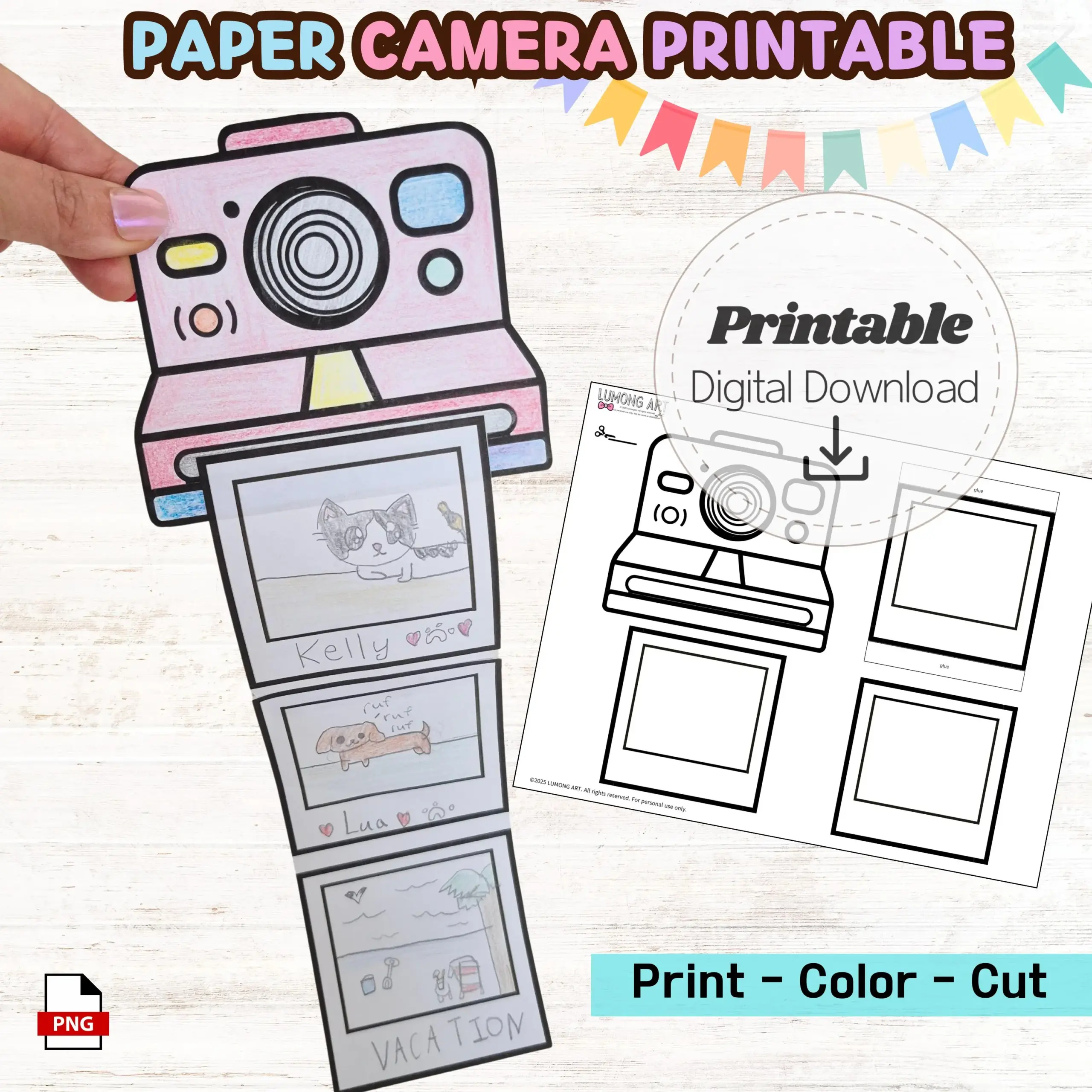 Printable Paper Camera Craft For Kids Printable Paper Camera Craft For Kids