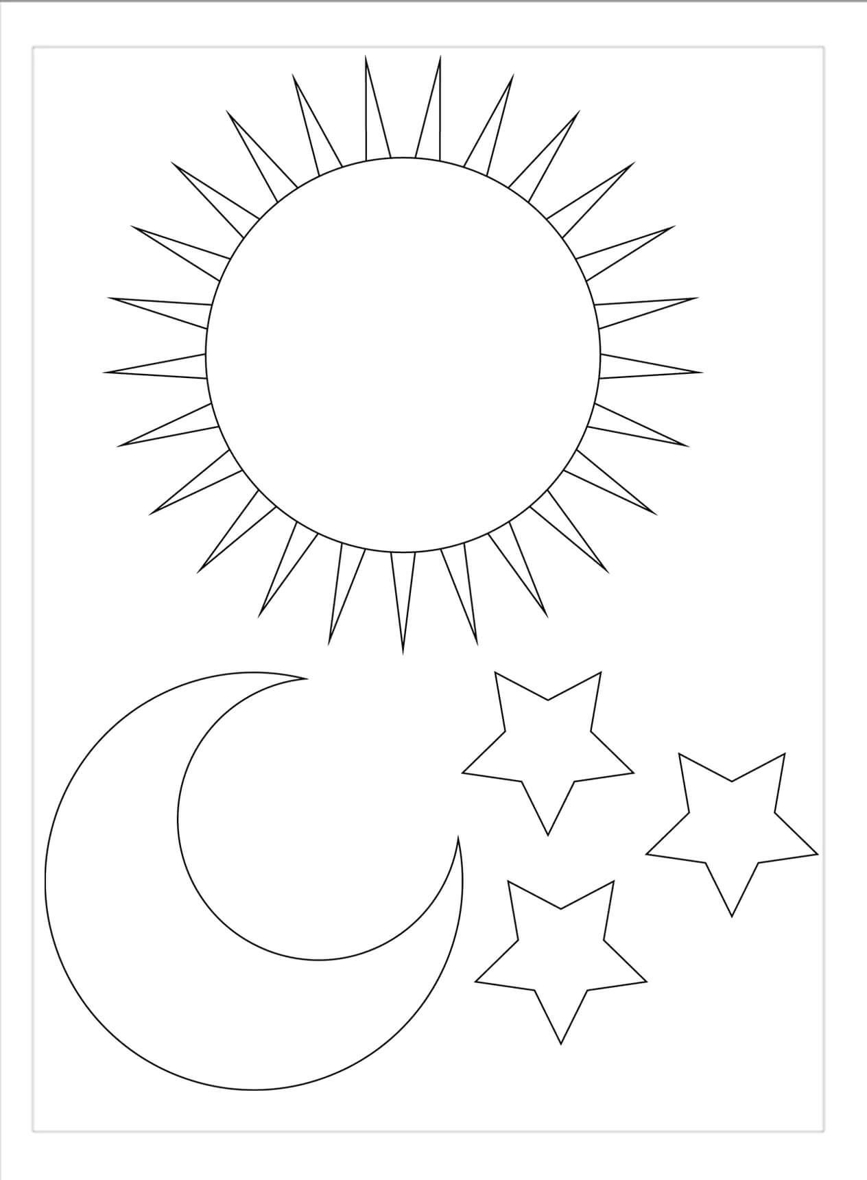 free printable pictures of sun moon and stars free printable pictures of sun moon and stars