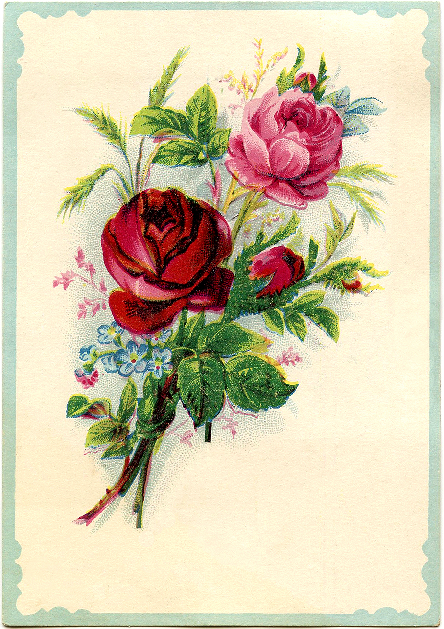 Red Rose Vintage Printable Red Rose Vintage Printable