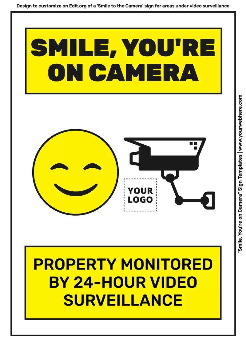 Smile Your On Camera Sign Templates Smile Your On Camera Sign Templates